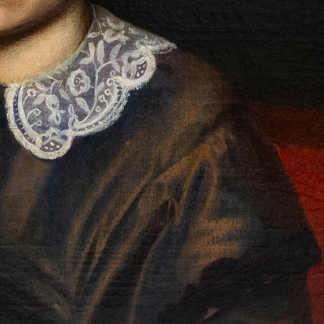 "Ritratto di Nobile Signora", olio su tela, Epoca XIX secolo-photo-2