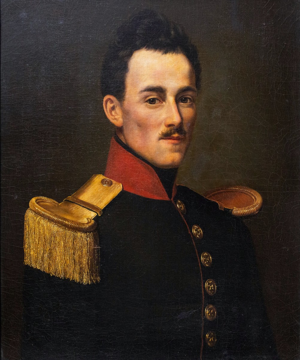 "Ritratto di Ufficiale", olio su tela, Epoca XIX Secolo