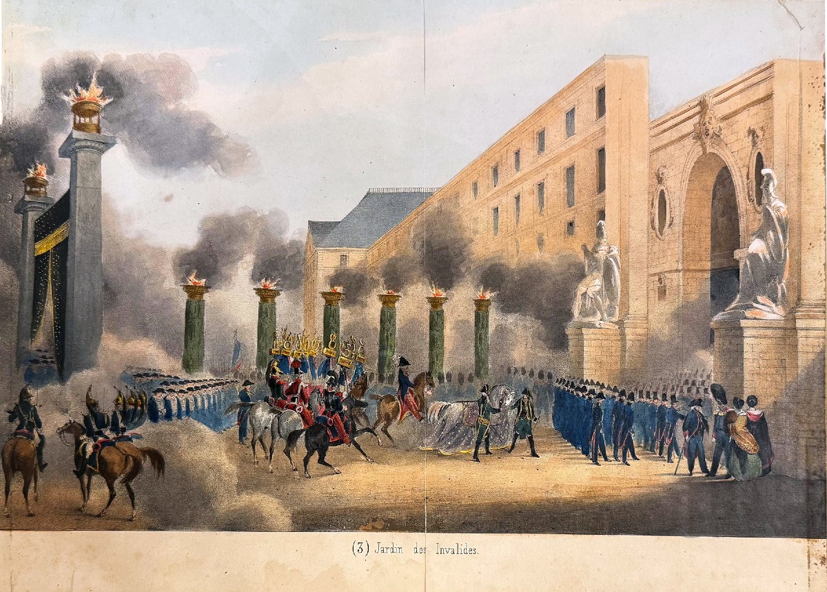 "Translation du corps de Napoléon", litografie acquerellate, 1840-photo-4