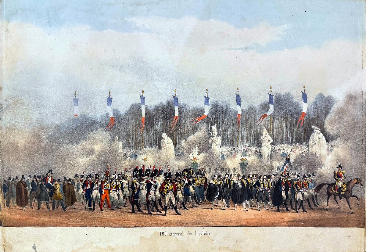 "Translation du corps de Napoléon", litografie acquerellate, 1840-photo-2