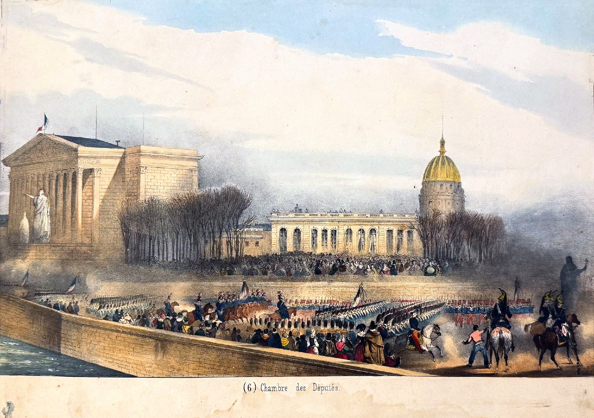 "Translation du corps de Napoléon", litografie acquerellate, 1840-photo-3