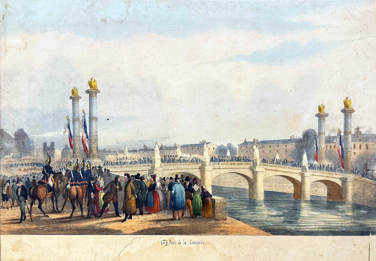 "Translation du corps de Napoléon", litografie acquerellate, 1840-photo-4