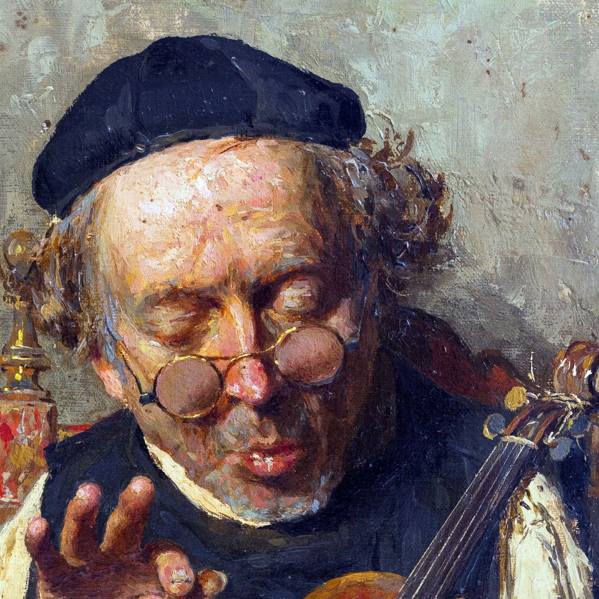 Ciro Denza, "Ritratto di Luigi Denza", olio su tela, firmato, 1880-photo-1