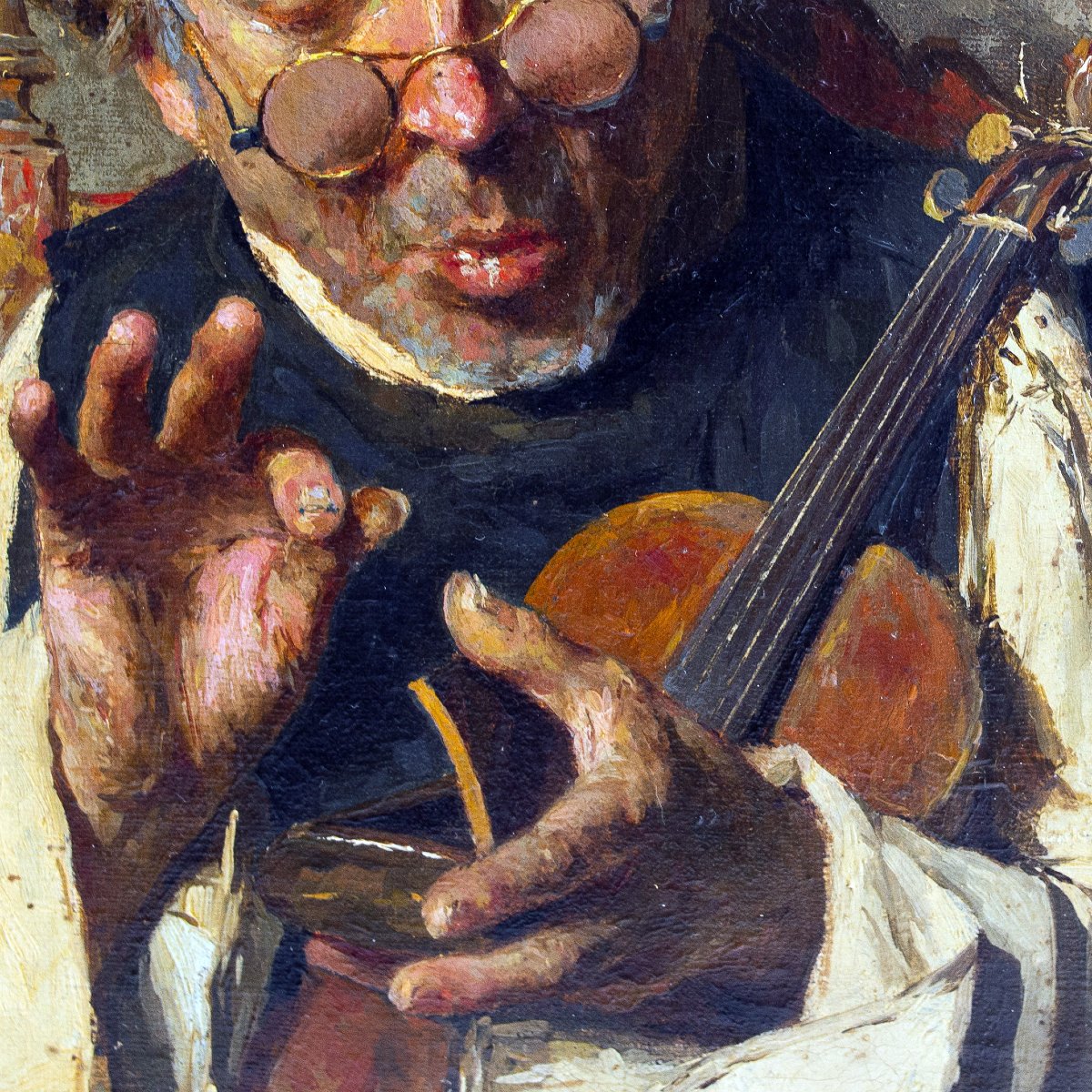 Ciro Denza, "Ritratto di Luigi Denza", olio su tela, firmato, 1880-photo-3