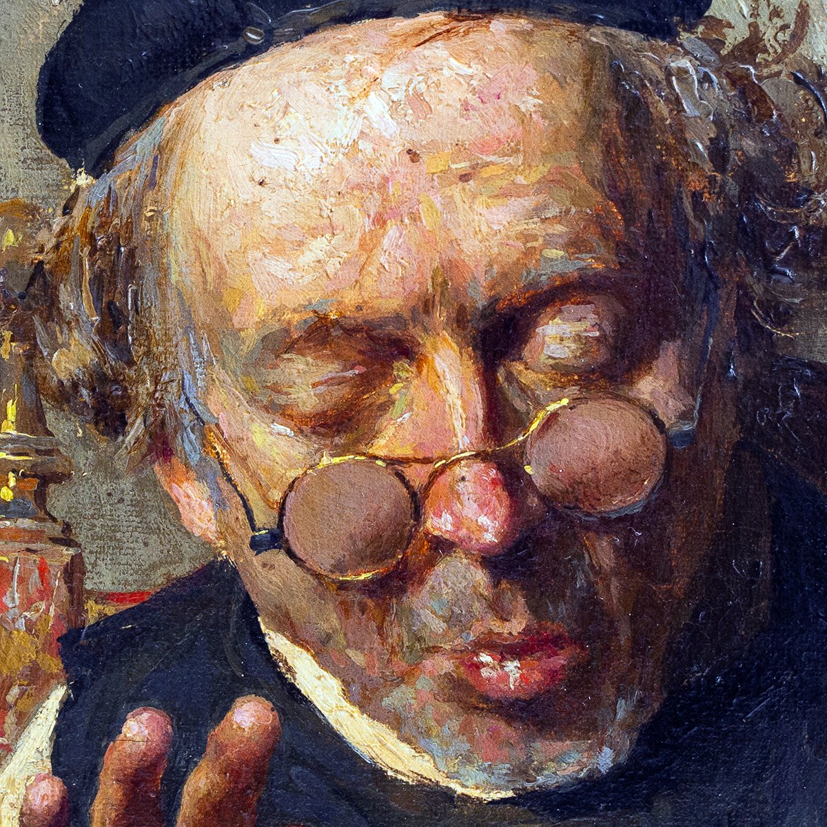 Ciro Denza, "Ritratto di Luigi Denza", olio su tela, firmato, 1880-photo-4