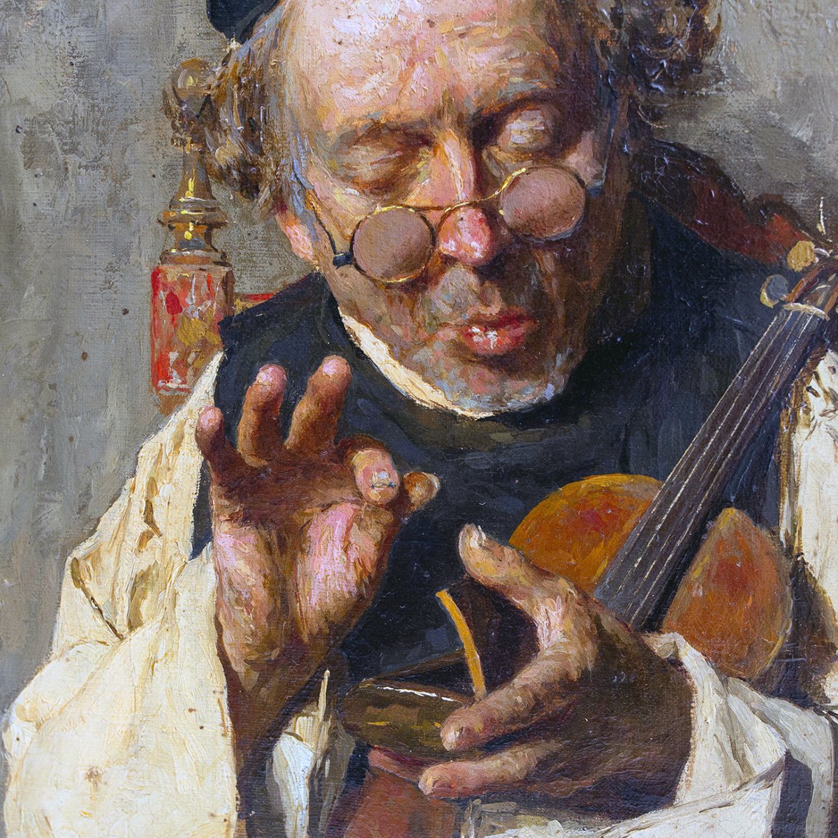 Ciro Denza, "Ritratto di Luigi Denza", olio su tela, firmato, 1880-photo-6
