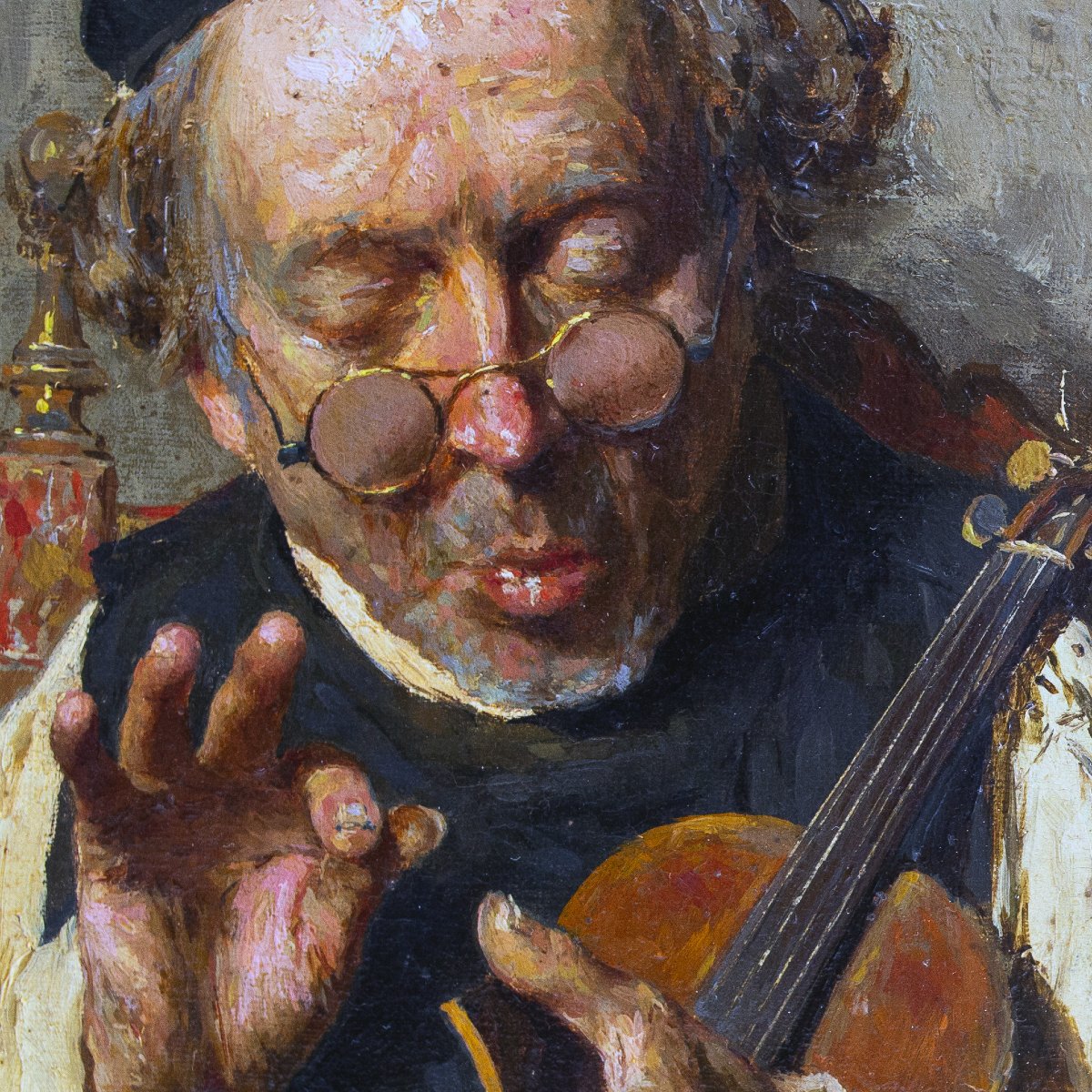 Ciro Denza, "Ritratto di Luigi Denza", olio su tela, firmato, 1880-photo-8