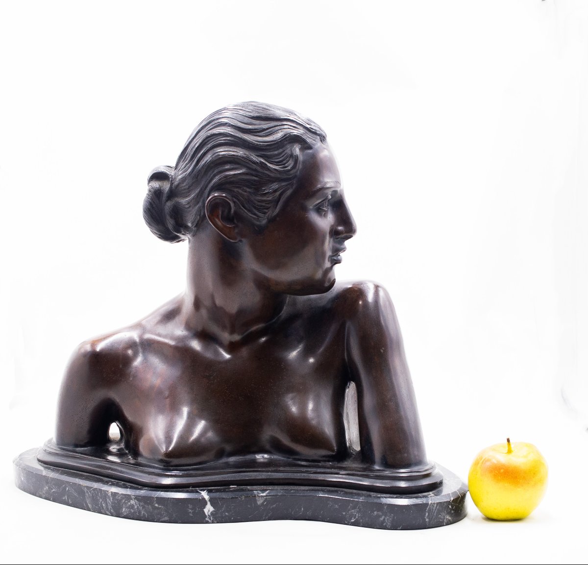 Vincenzo Gemito, "Busto di fanciulla napoletana", firmato, 1913/1920-photo-2