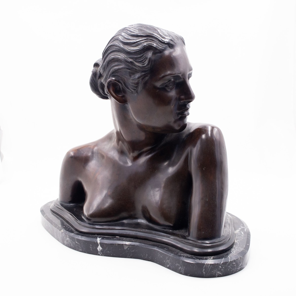 Vincenzo Gemito, "Busto di fanciulla napoletana", firmato, 1913/1920