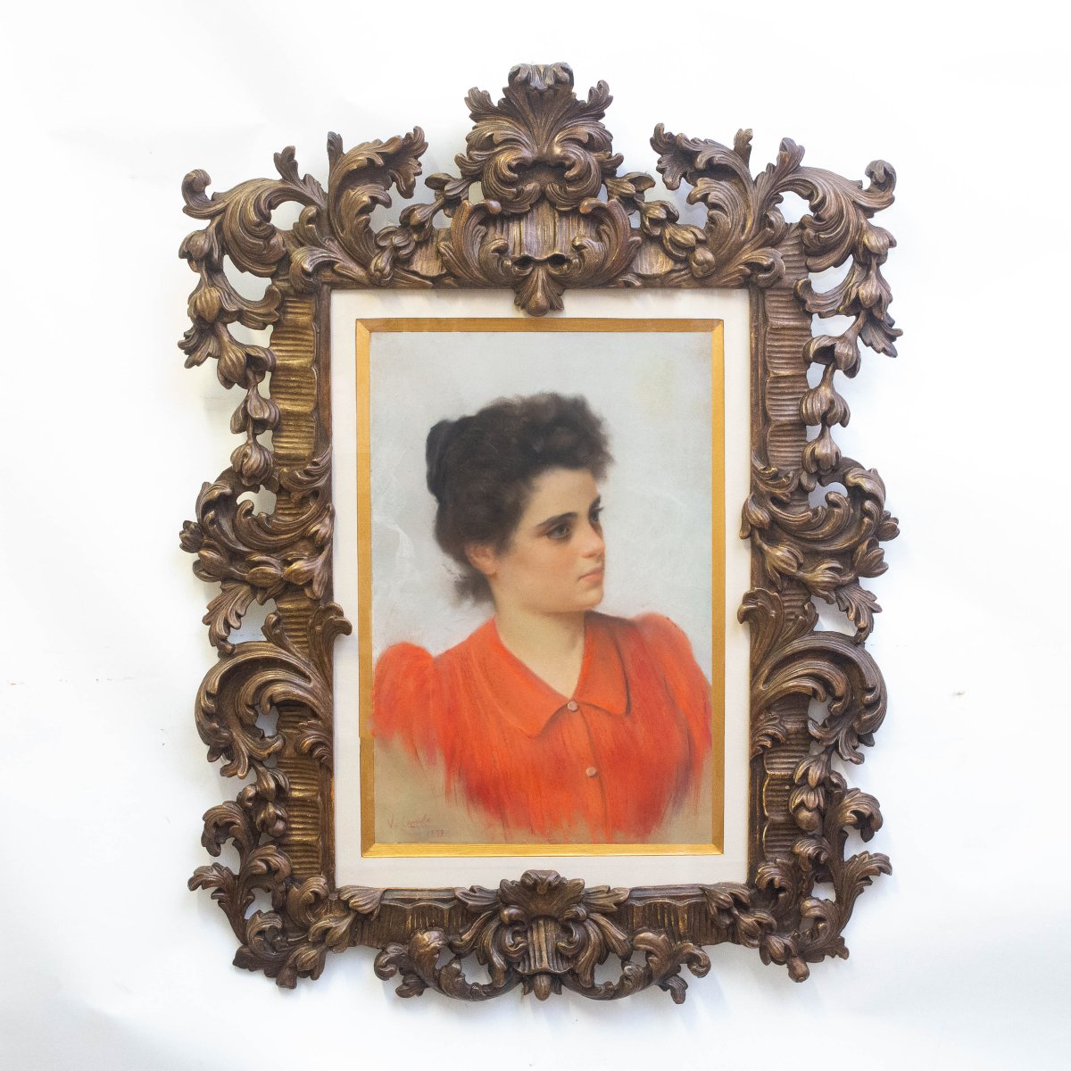 Vincenzo Caprile, "Ritratto femminile", pastello su carta, 1897-photo-2
