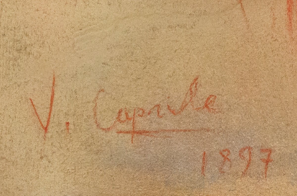 Vincenzo Caprile, "Ritratto femminile", pastello su carta, 1897-photo-3