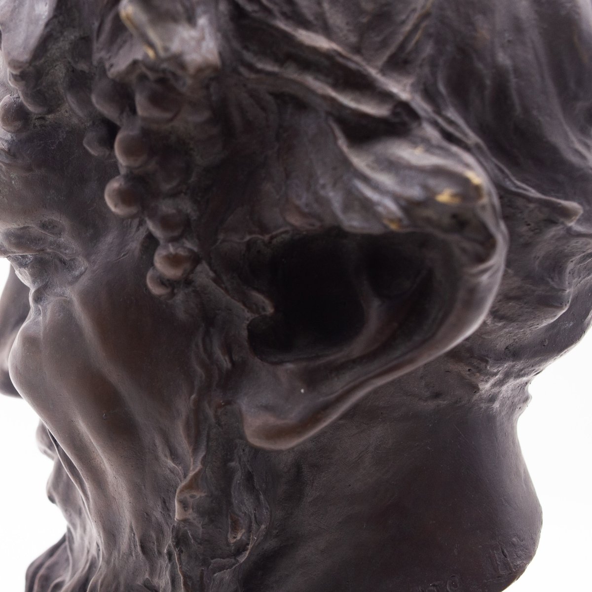 Vincenzo Gemito, "Testa di Satiro", bronzo, firmato, 1890-1910-photo-8