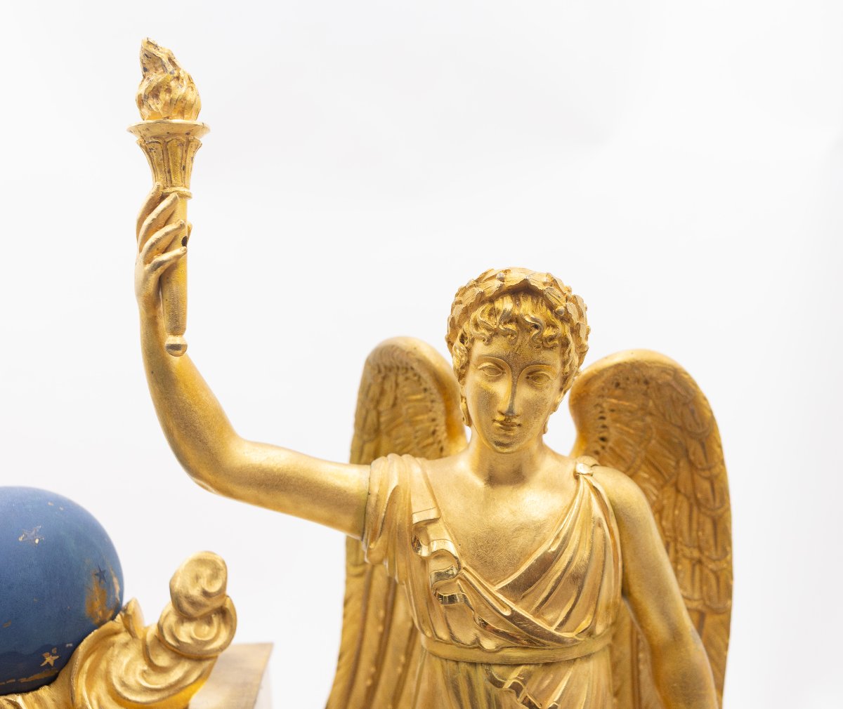 Orologio da tavolo in bronzo dorato, Impero, Epoca XIX Secolo-photo-4