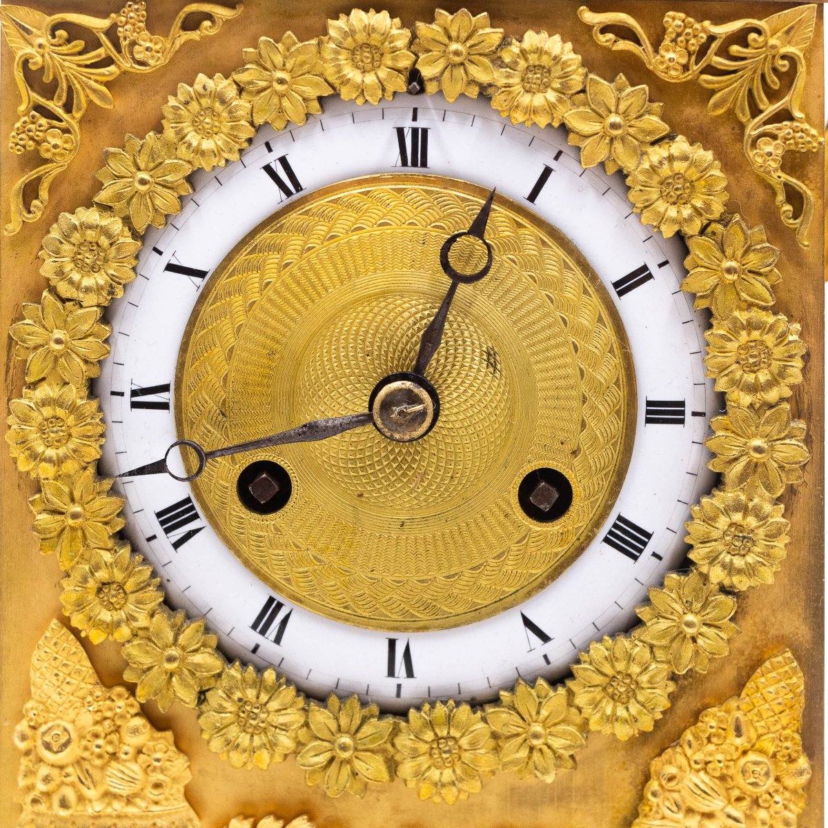 Orologio da tavolo in bronzo dorato, Impero, Epoca XIX Secolo-photo-7