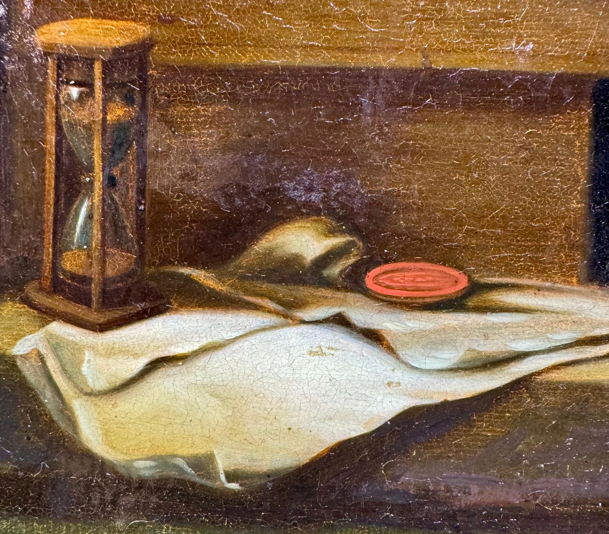 Seguace di Gerard Dou, “Vecchio maestro di scuola”, Epoca fine '800-photo-4