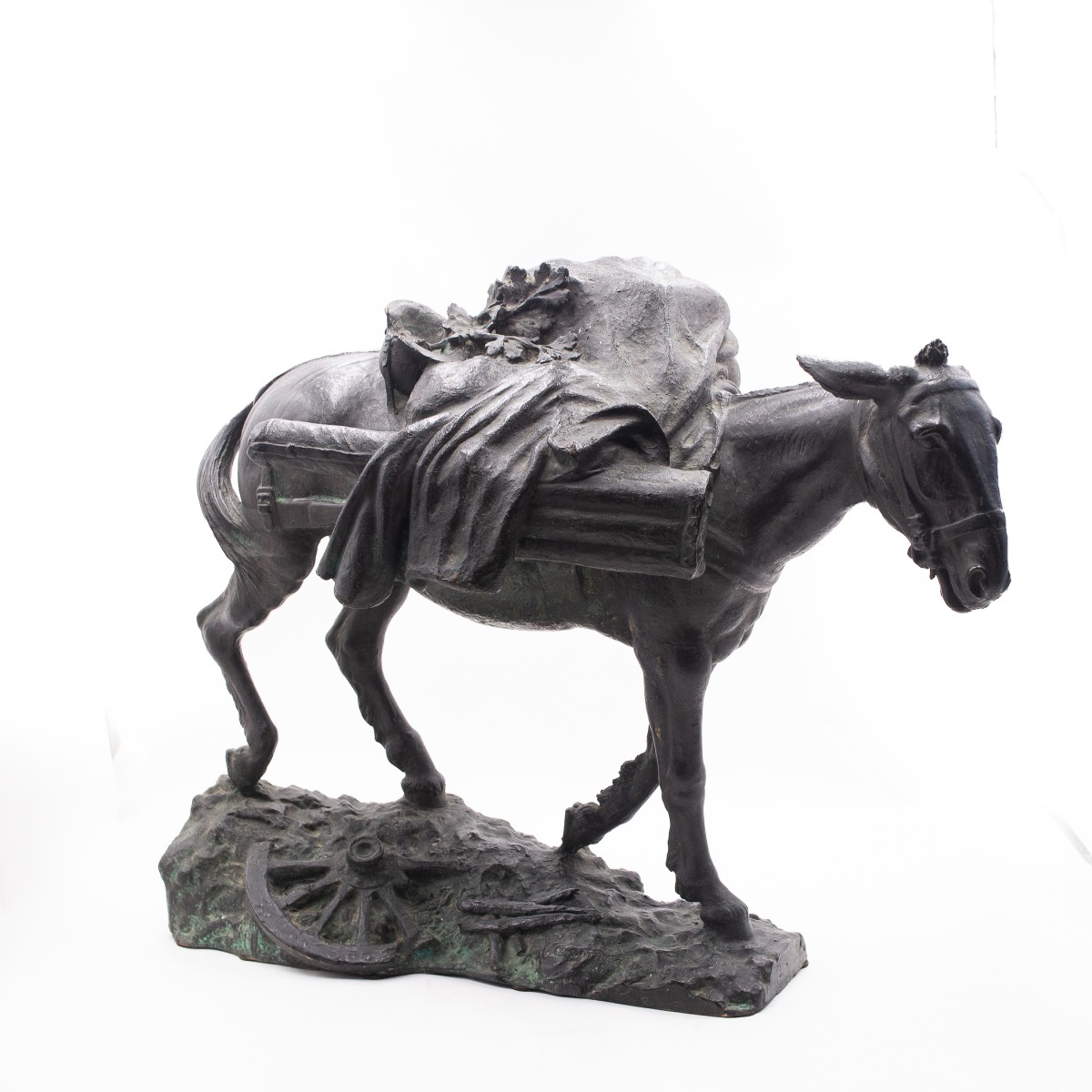 Pietro Canonica, "Il mulo - L'umile Eroe",in bronzo, firmato, Anni '20