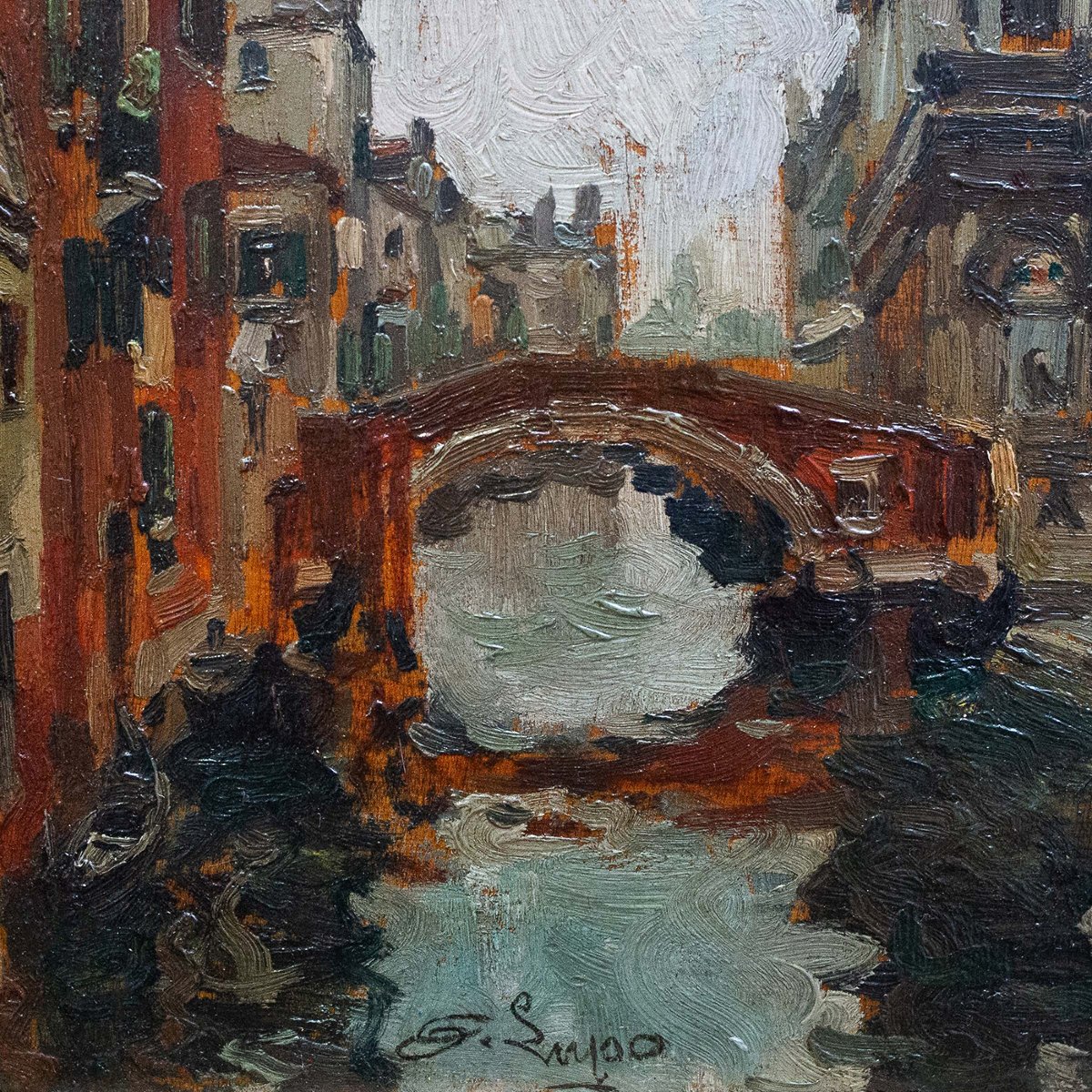 Alessandro Lupo, "Venezia”, firmato, Epoca '900-photo-1