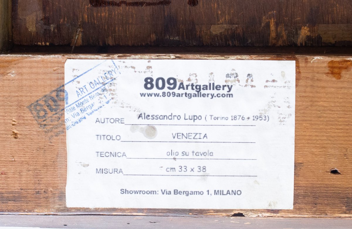 Alessandro Lupo, "Venezia”, firmato, Epoca '900-photo-2