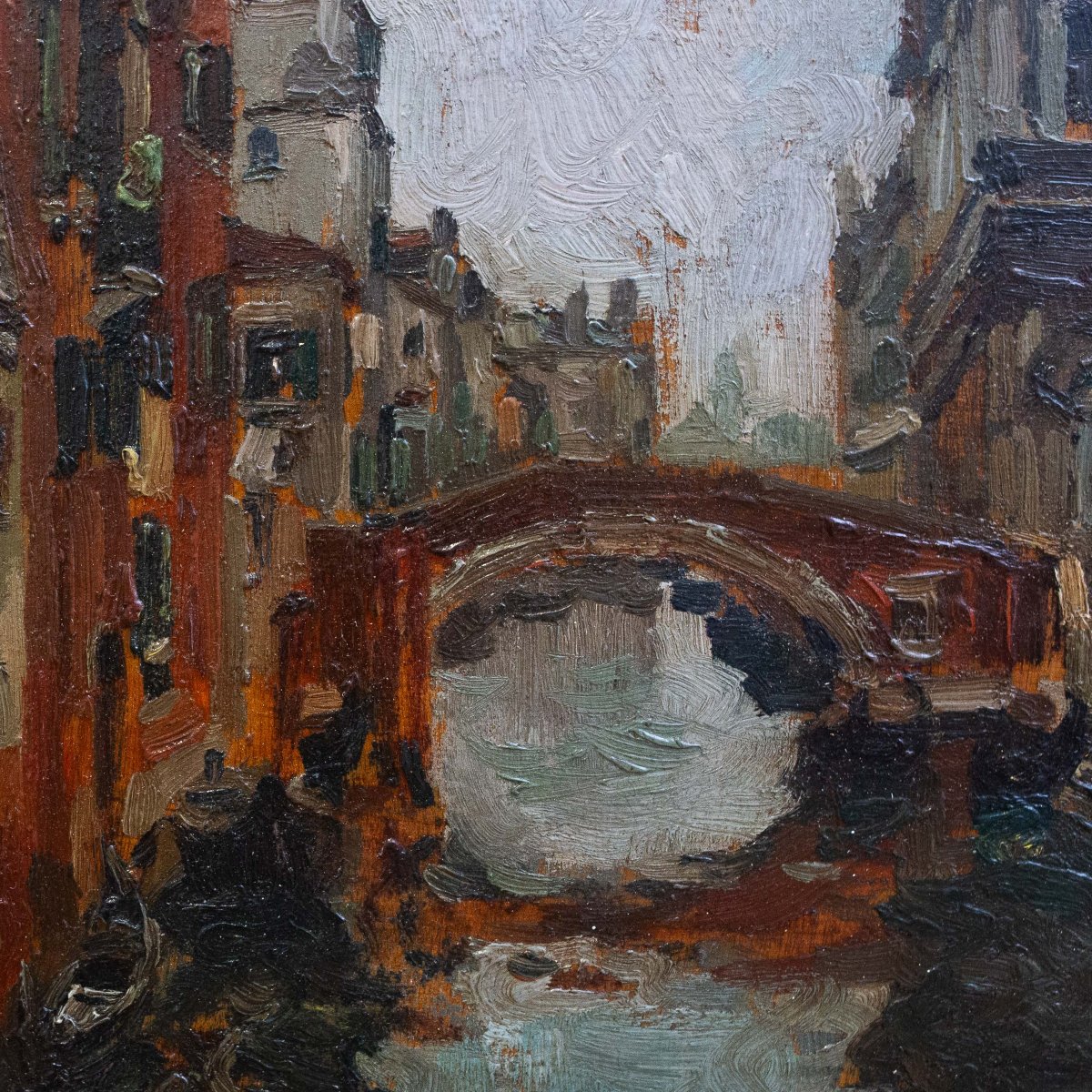 Alessandro Lupo, "Venezia”, firmato, Epoca '900-photo-5