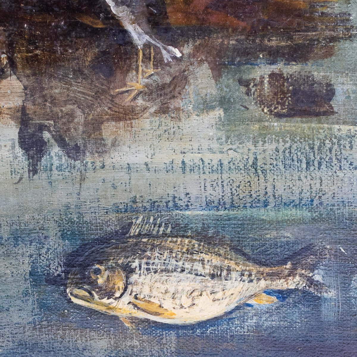 Luigi Zuccheri, “Laguna al crepuscolo”, olio su tela, Epoca '900-photo-5