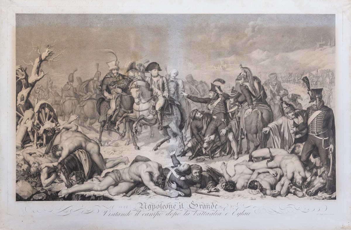 P. Anderloni, "Napoleone il Grande visitando il campo dopo la battaglia d'Eylau", 1810