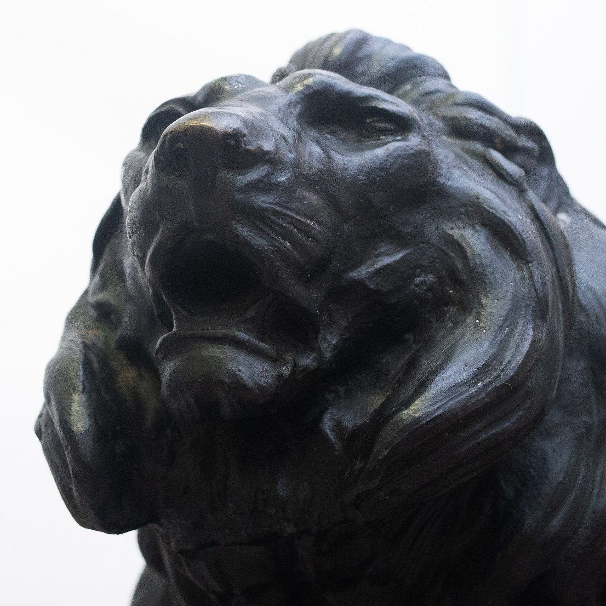 Edmond Masson, “Gruppo di Leoni", bronzo, firmato, metà del XIX secolo-photo-4