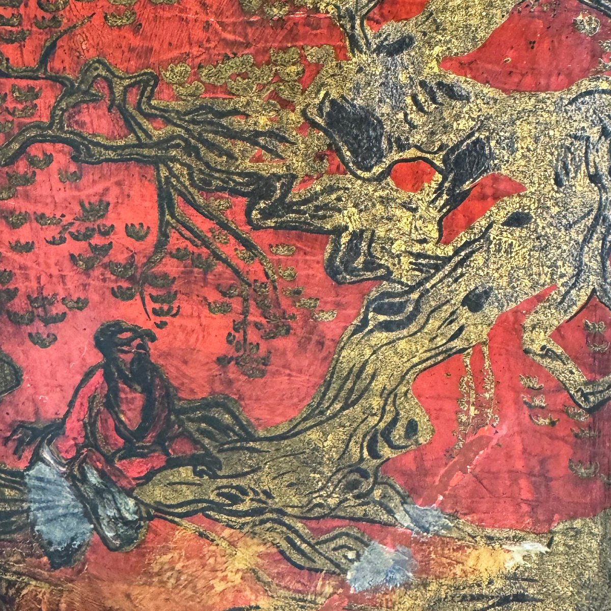 Armadio a due ante, Origine Cina, legno laccato – Epoca metà '900-photo-4