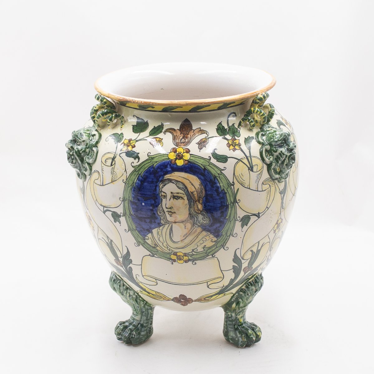 Vaso in ceramica smaltata e dipinta – MAS (Maioliche Artistiche Savonesi), ca. 1920-photo-8