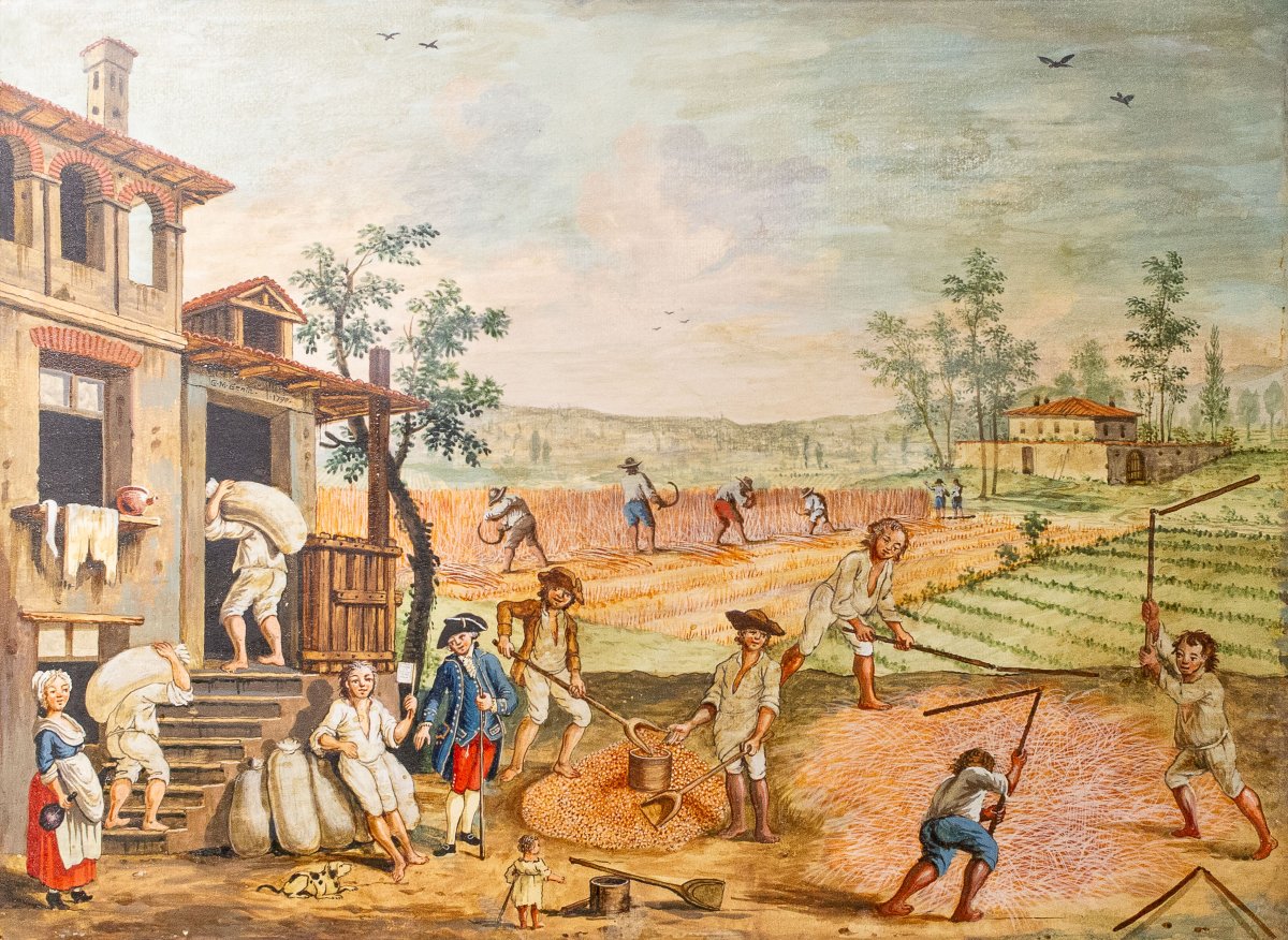 Giovanni Maria Genta, "Le quattro stagioni", tempera, Fine '700-photo-1