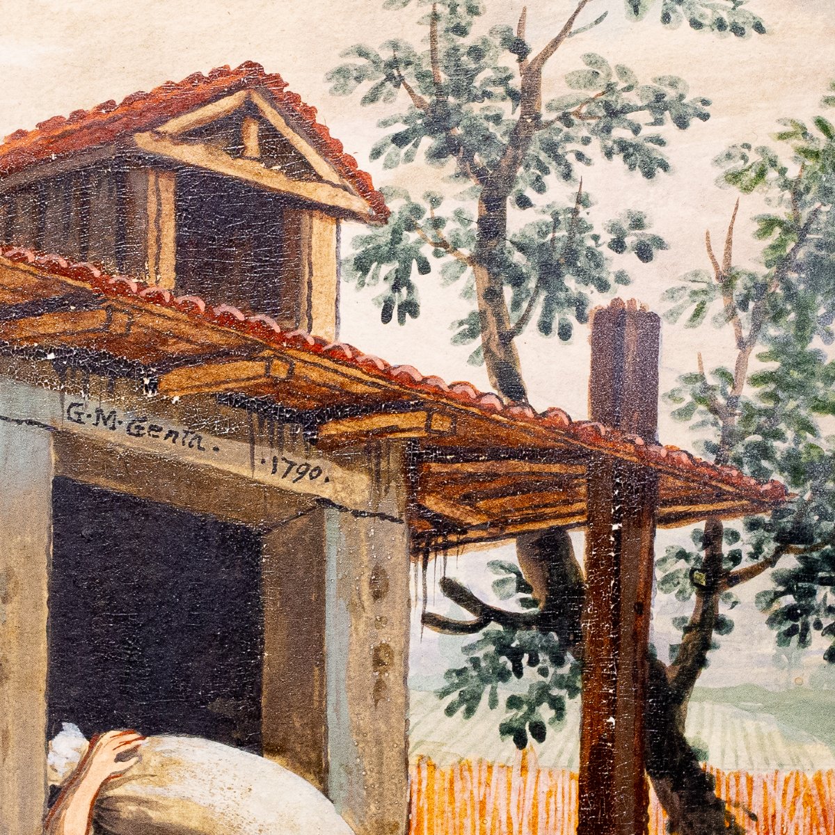 Giovanni Maria Genta, "Le quattro stagioni", tempera, Fine '700-photo-3