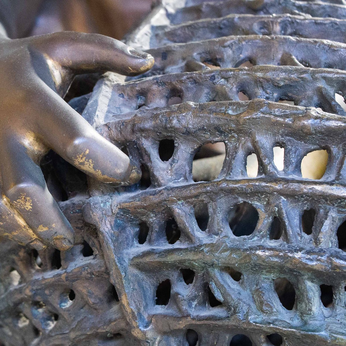 Achille D'Orsi, "A Posillipo", in bronzo, base marmo, firmato, Epoca Fine '800-photo-7