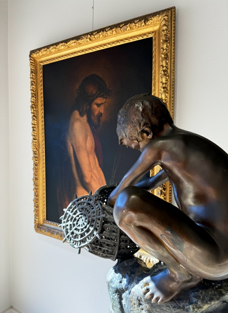 Ecce Homo, olio su tela, XIX secolo-photo-3