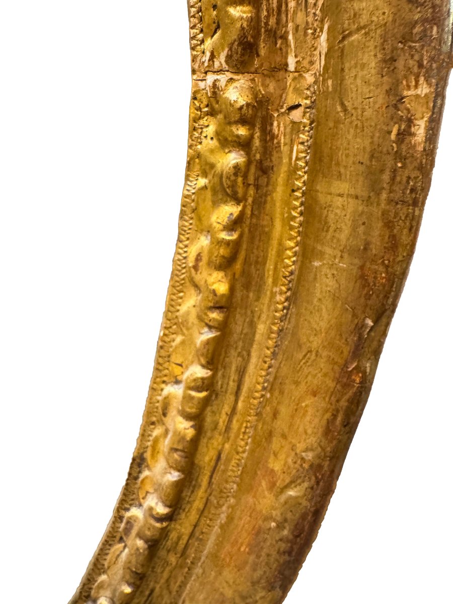 Cornice ovale a guazzo dorato, XVII secolo-photo-2