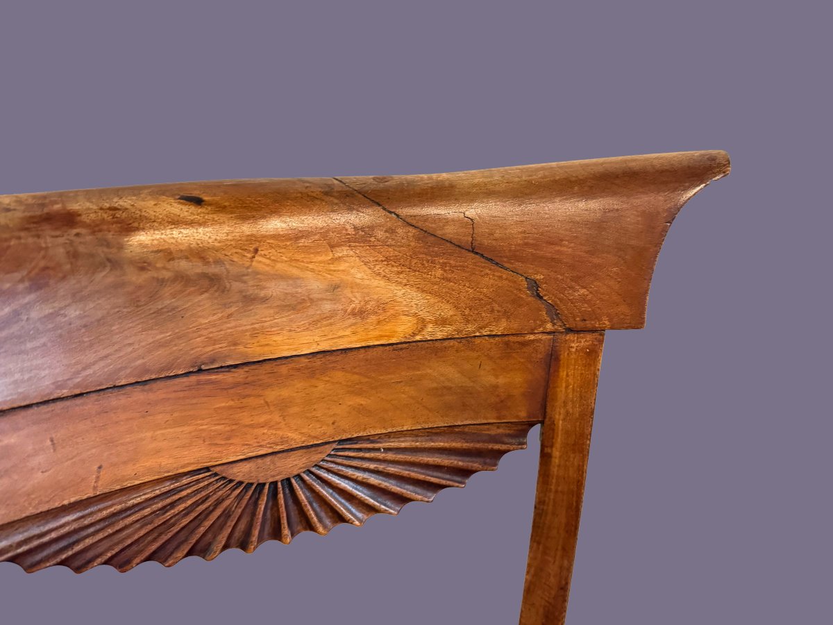 Gruppo di 4 sedie in noce, Stile Direttorio, fine del XVIII secolo-photo-3