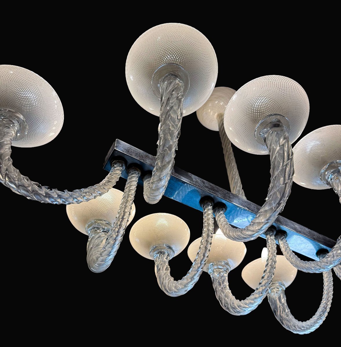 Lampadario Venini vetro di Murano, anni ’50-photo-1