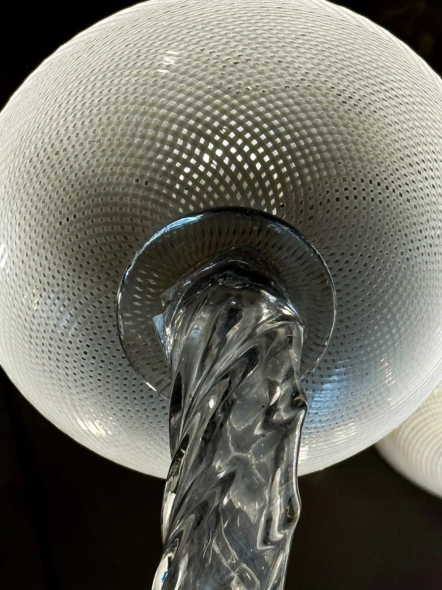 Lampadario Venini vetro di Murano, anni ’50-photo-2