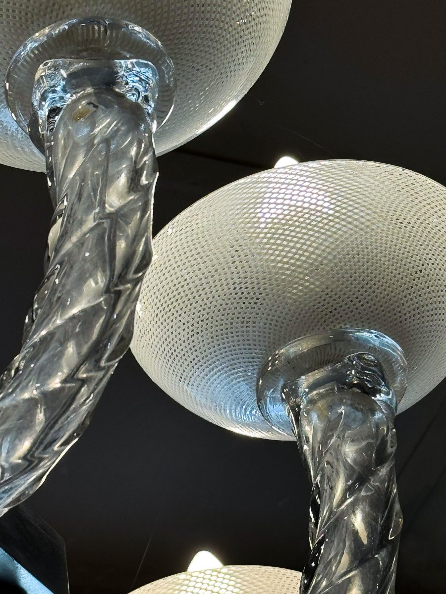 Lampadario Venini vetro di Murano, anni ’50-photo-3