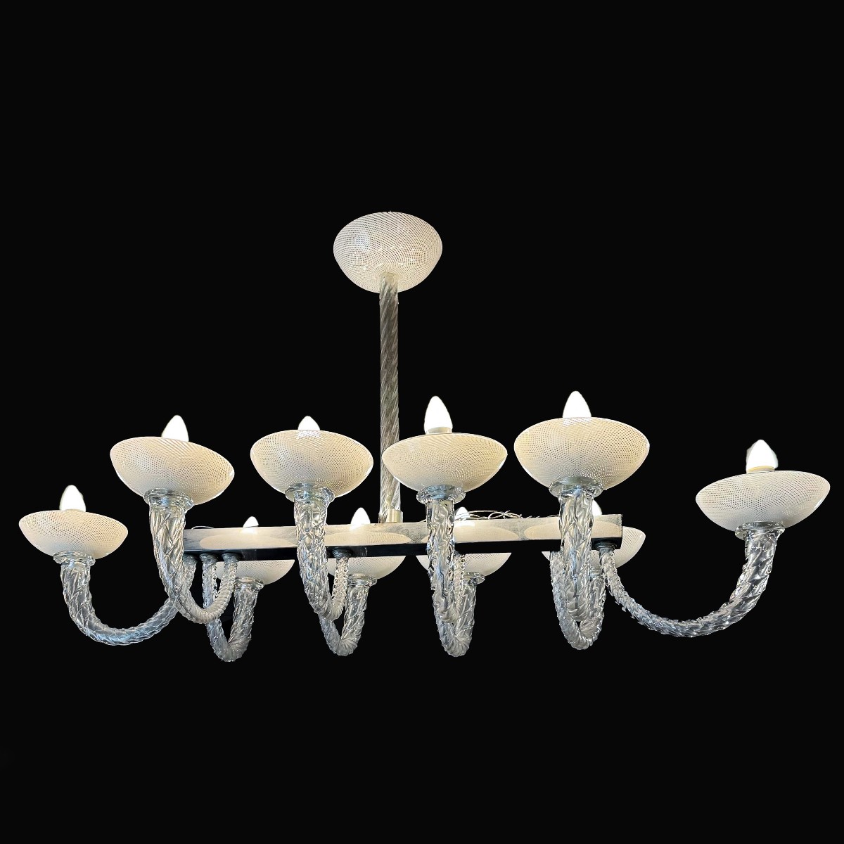 Lampadario Venini vetro di Murano, anni ’50