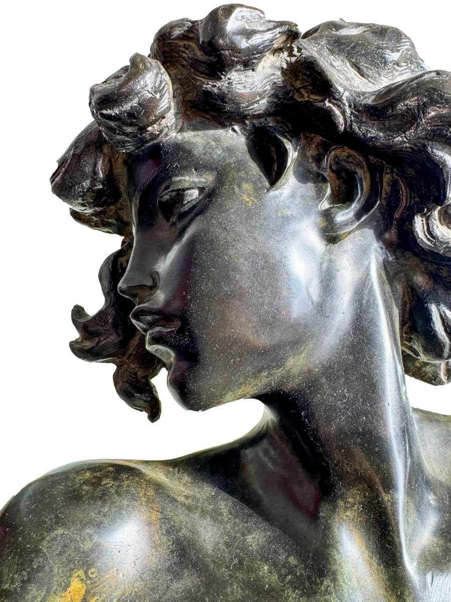 Nudo di donna, scultura in bronzo, Epoca XX secolo-photo-3