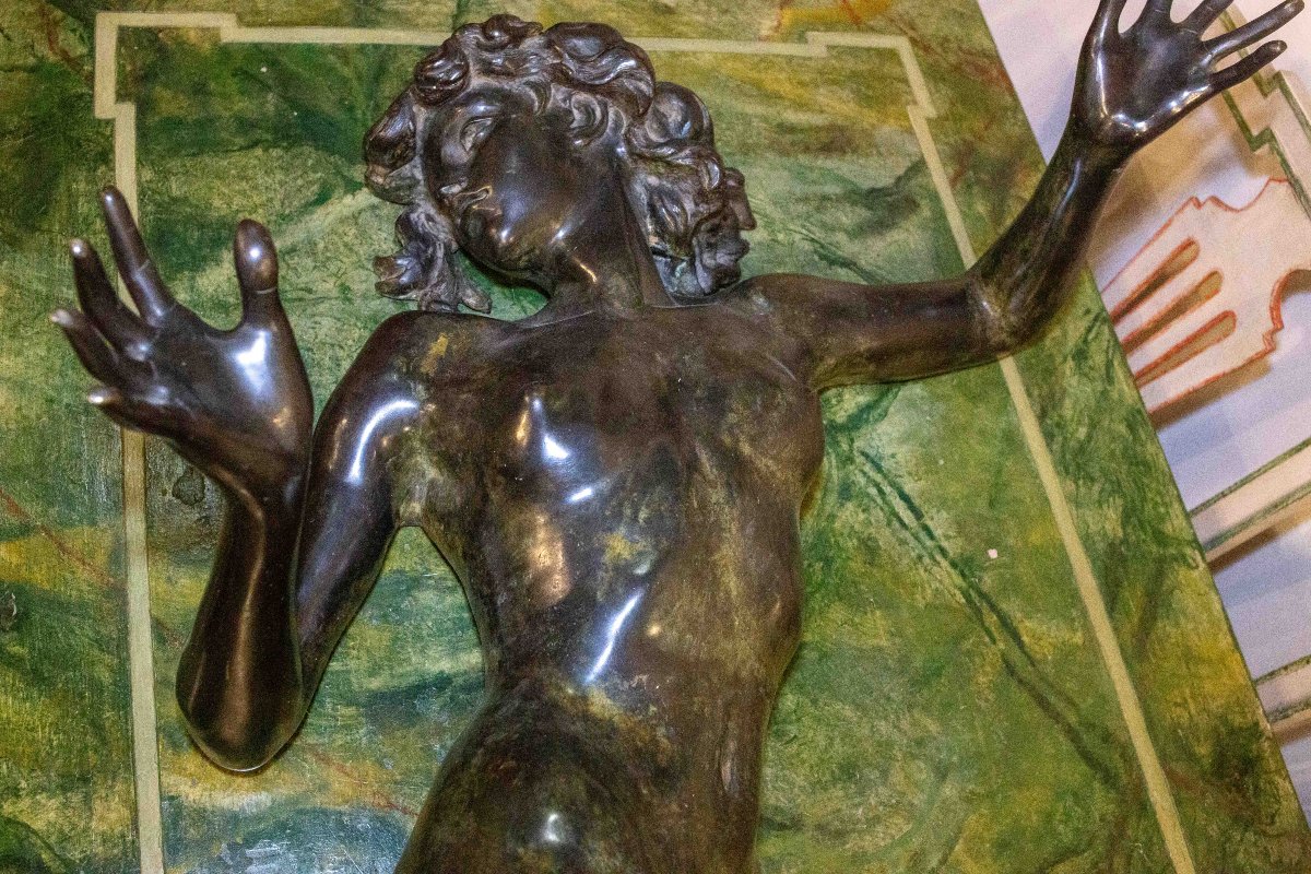 Nudo di donna, scultura in bronzo, Epoca XX secolo-photo-5