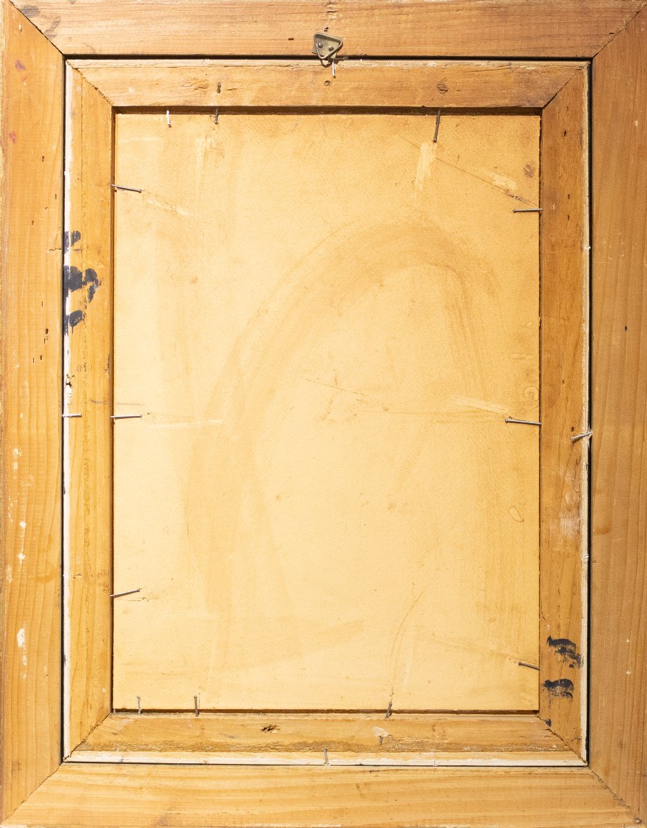 Giovanni Colmo, "Paesaggio fluviale", olio su cartone, firmato, Epoca '900-photo-4