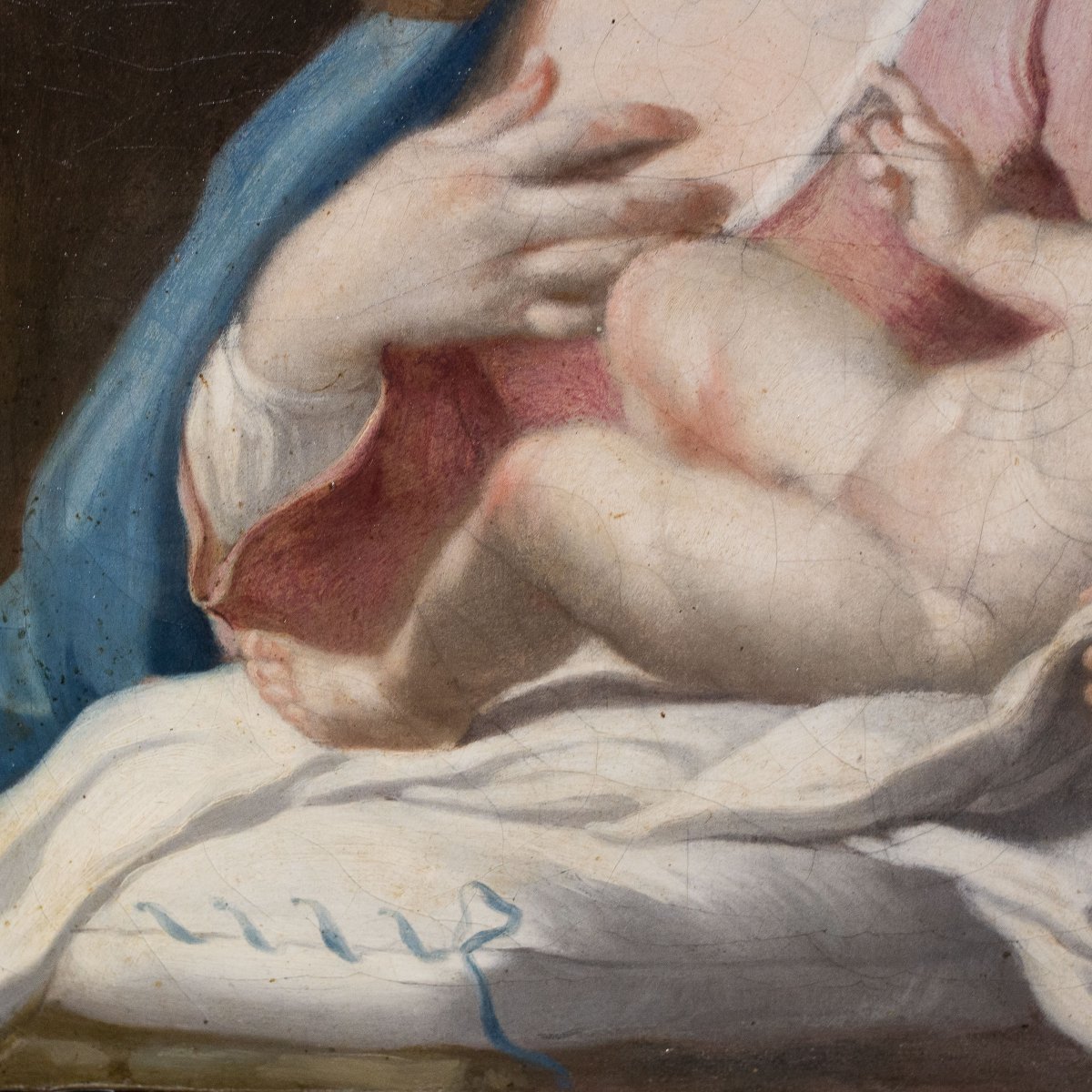 Francesco De Mura, "Madonna con bambino", olio su tela, Epoca '700-photo-6