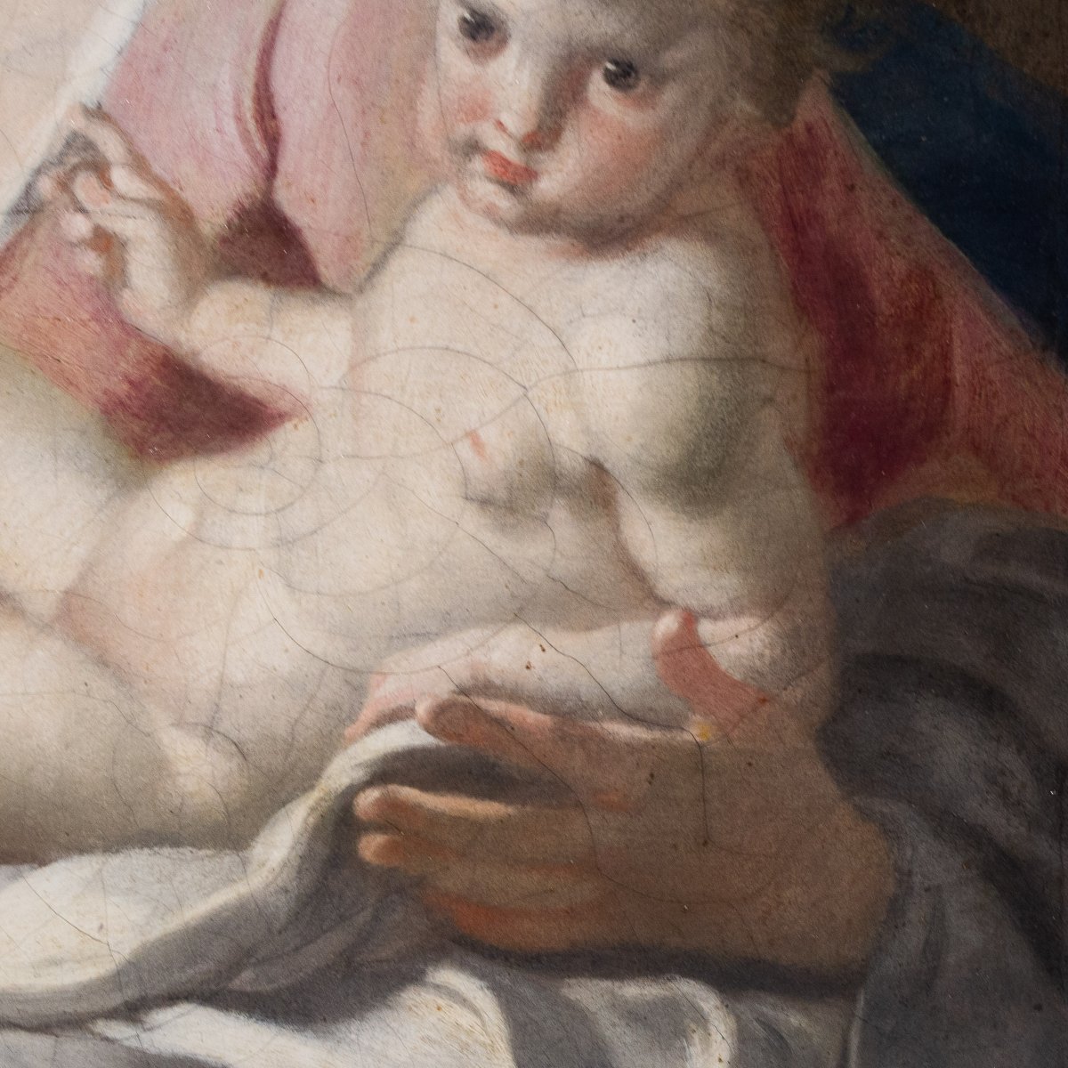 Francesco De Mura, "Madonna con bambino", olio su tela, Epoca '700-photo-7