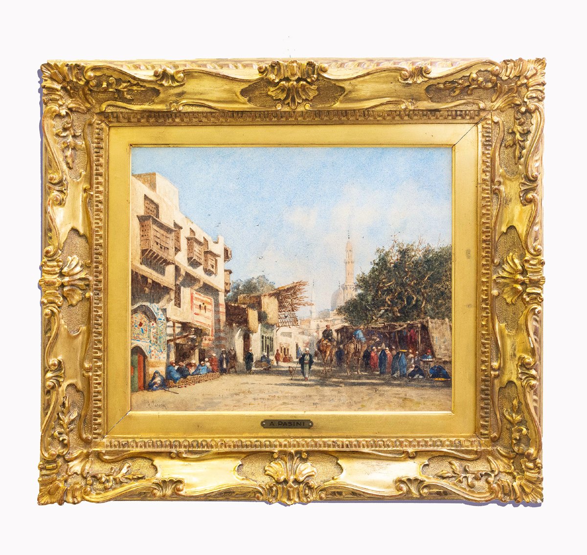 Alberto Pasini, "Il Cairo", acquerello su carta, Epoca '800-photo-2