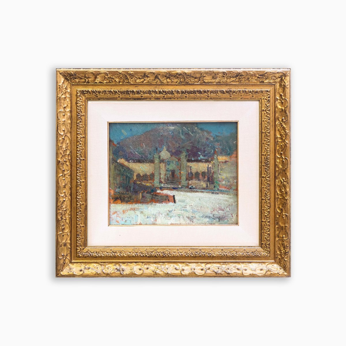 Alessandro Lupo, "Oropa", olio su cartone, Epoca '900-photo-2