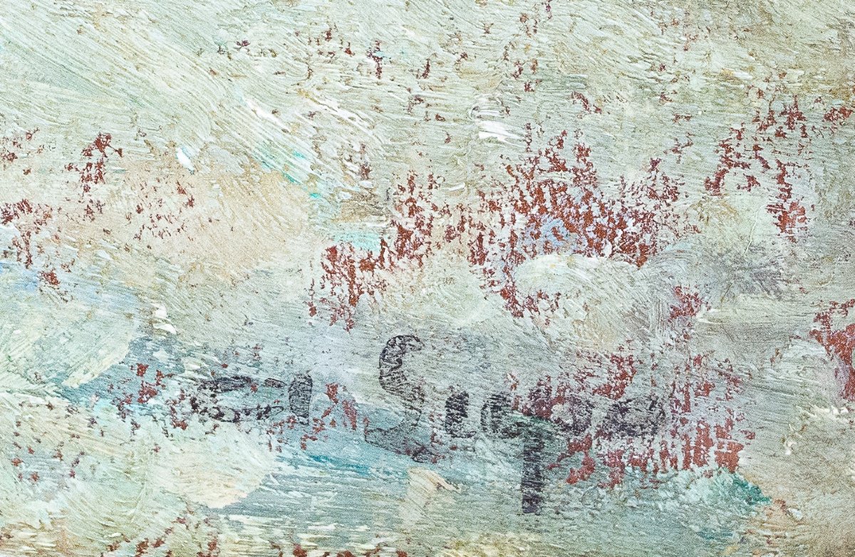 Alessandro Lupo, "Oropa", olio su cartone, Epoca '900-photo-4