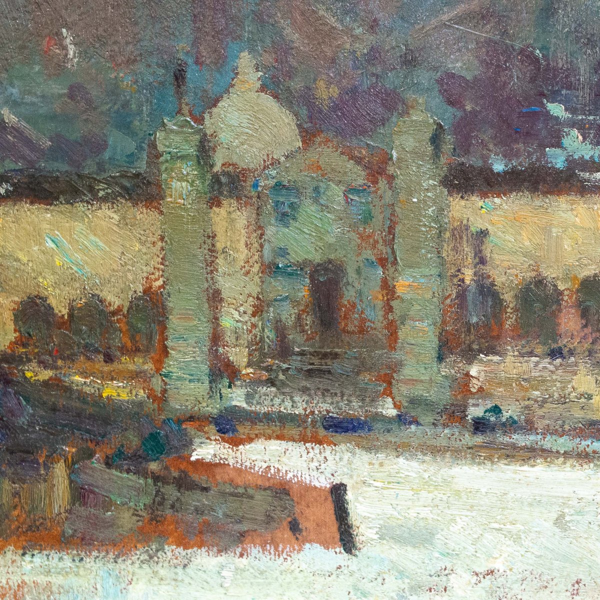 Alessandro Lupo, "Oropa", olio su cartone, Epoca '900-photo-7