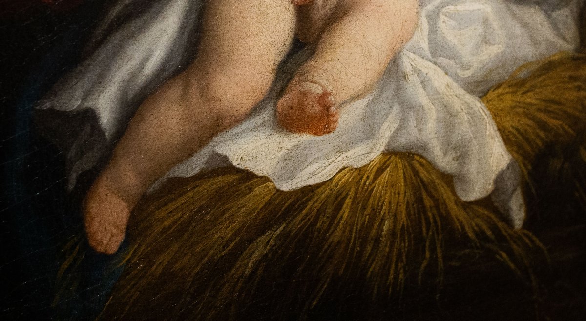 Domenico Piola, "Sacra Famiglia", olio su tela, Epoca '600-photo-5