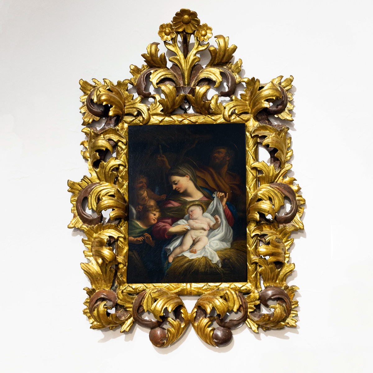 Domenico Piola, "Sacra Famiglia", olio su tela, Epoca '600