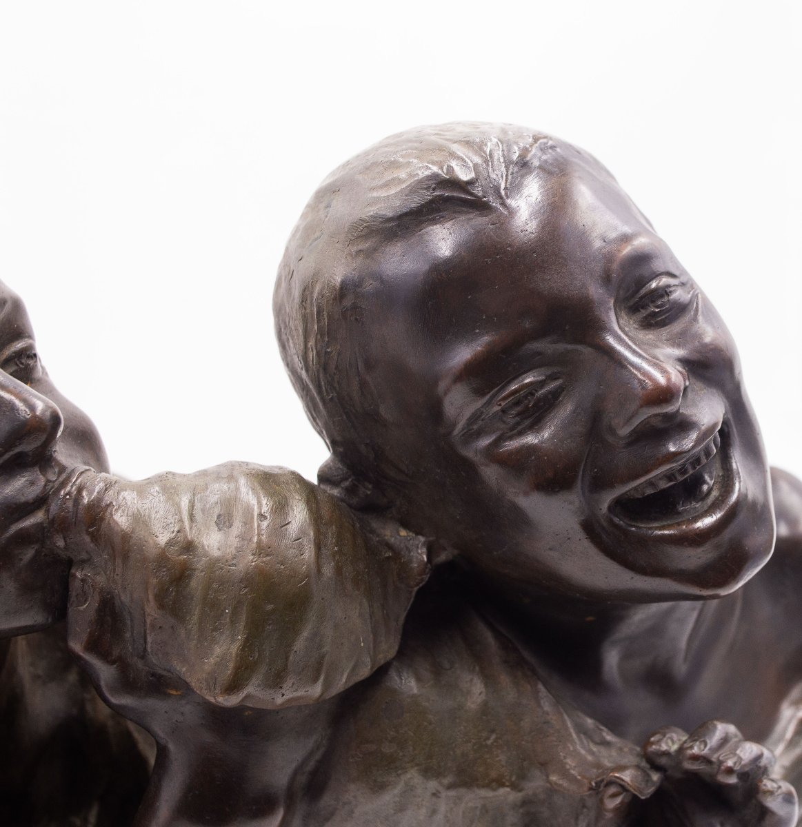 Vincenzo Aurisicchio, "I Ragazzi e la Conchiglia", in bronzo, Fine '800-photo-2